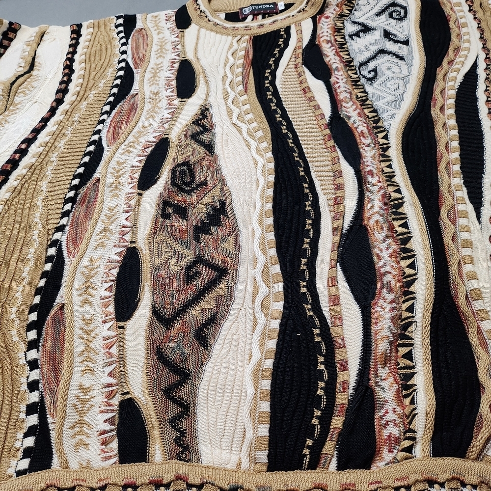 Vintage Tundra Coogi Style Knit Sweater 2XLT 90s - Picture 8 of 14